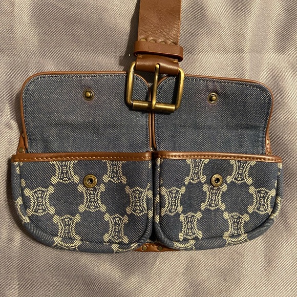 Vintage Celine Macadam Denim Waist Bag - Picture 3 of 16